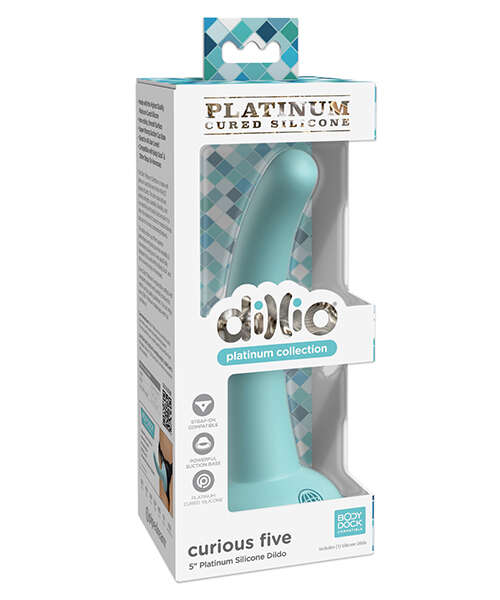 Dillio Platinum 5" Curious Five Silicone Dildo - Teal