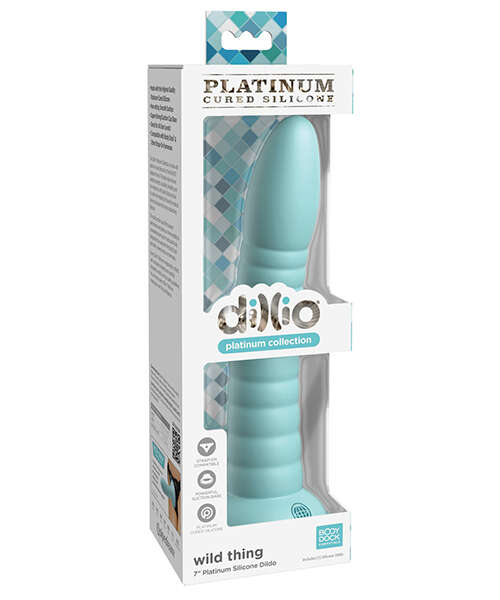 Dillio Platinum 7" Wild Thing Silicone Dildo - Teal