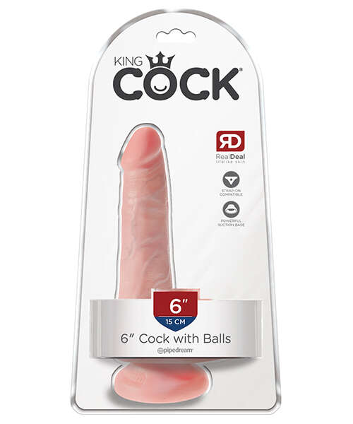 King Cock 6" Cock w/Balls - Flesh