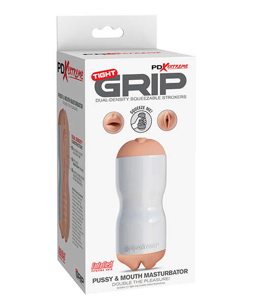 Pipedream Extreme Toyz Tight Grip Dual Density Squeezable Strokers - Pussy & Mouth