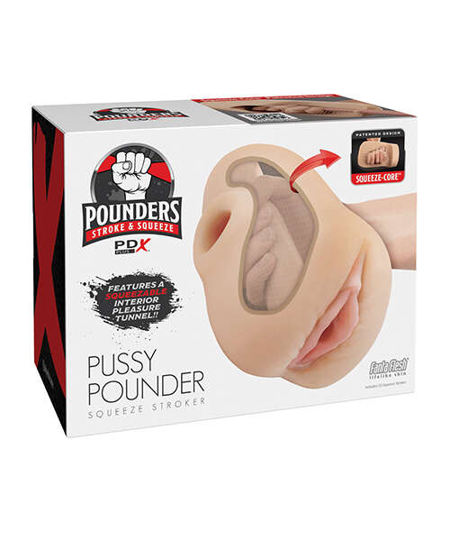 PDX Plus Pussy Pounder Squeeze Stroker - Light