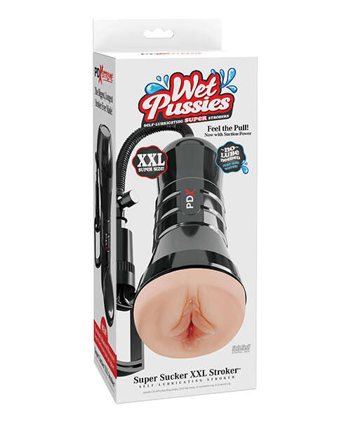 PDX Extreme Wet Pussies Super Sucker XXL Stroker - Light