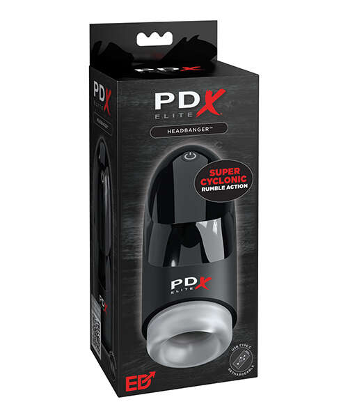 PDX Elite Hydrogasm Vibrating Stroker - Frosted/Black