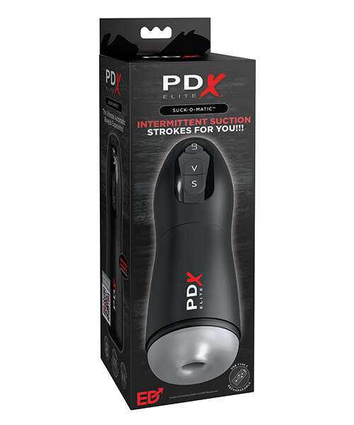 PDX Elite Suck-O-Matic Vibrating Stroker - Frosted/Black