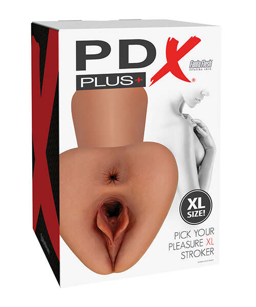 PDX Plus Pick Your Pleasure Pussy Stroker - XL Brown