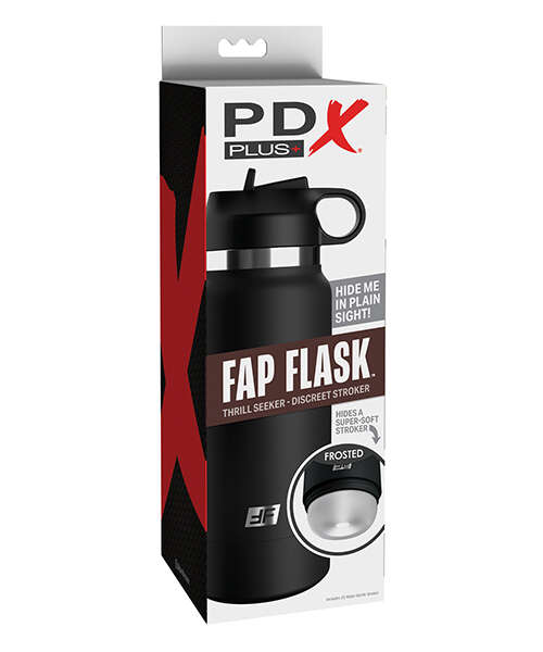 PDX Plus Fap Flask Thrill Seeker Stroker - Frosted/Black