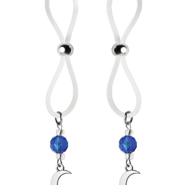 Bijoux de Nip Nipple Halos Moon & Star Charm - Blue/Clear