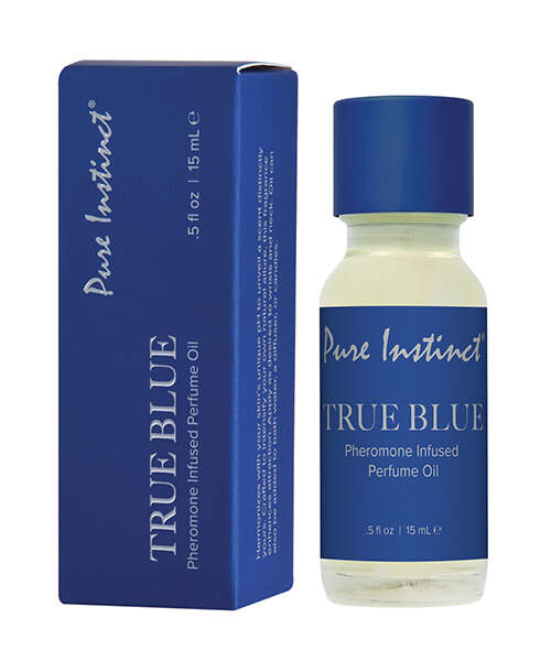Pure Instinct Pheromone Perfume Oil w/Dripper - 15 ml True Blue
