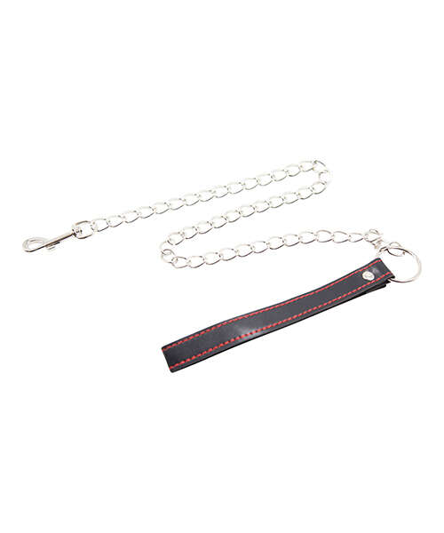 Plesur PVC Leash - Black w/Red