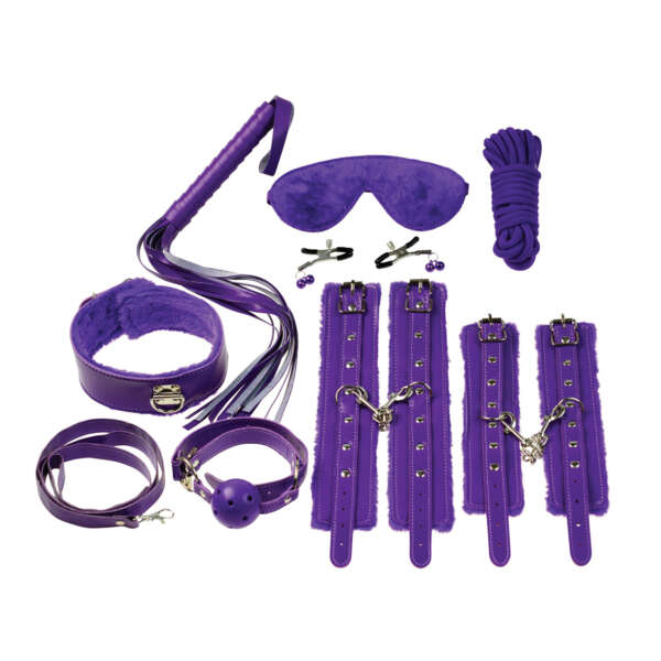 Plesur Everything Bondage 12 Piece Kit - Purple
