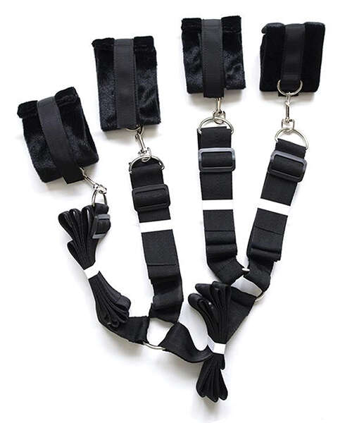 Plesur Fuzzy Bedroom Bondage Kit - Black