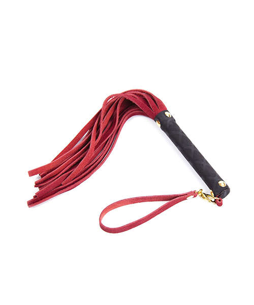 Plesur Mini Leather Flogger - Red
