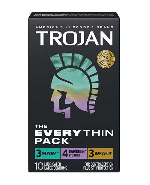 Trojan BareSkin EveryTHIN Condoms - Variety Pack of 10