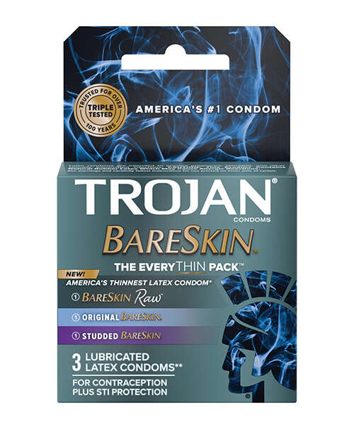 Trojan BareSkin EveryTHIN Condoms - Variety Pack of 3