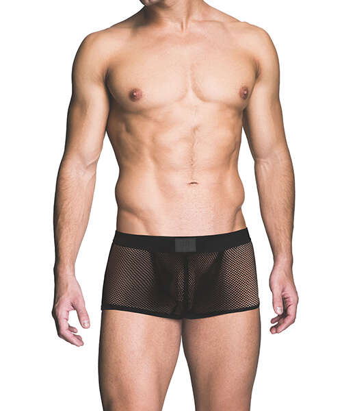 Prowler RED Fishnet Ass-less Trunk - Black SM
