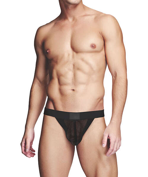 Prowler RED Fishnet Ass-less Jock - Black SM
