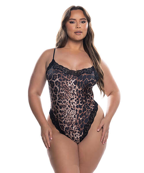 Fierce Lace Teddy - Leopard 1X/2X