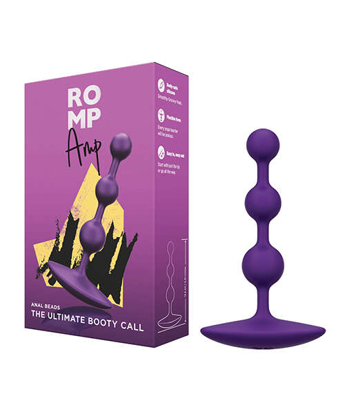ROMP Amp Flexible Anal Beads - Violet