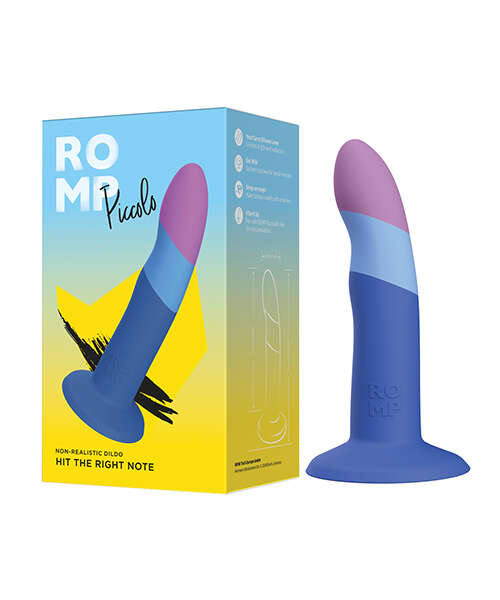 ROMP Piccolo 3 Color Dildo - Blue
