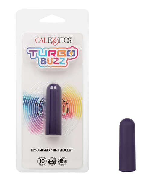 Turbo Buzz Rounded Mini Bullet Stimulator - Purple