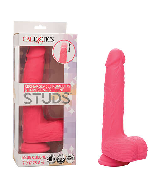 Silicone Studs Rechargeable Rumbling & Thrusting Vibrator
