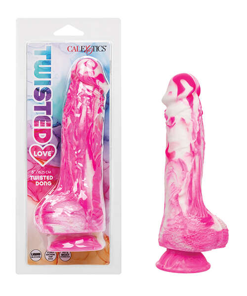 Twisted Love Twisted Silicone Dong - Pink