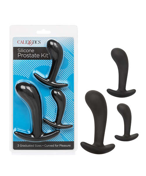 Silicone Anal Training Prostate Kit - Black