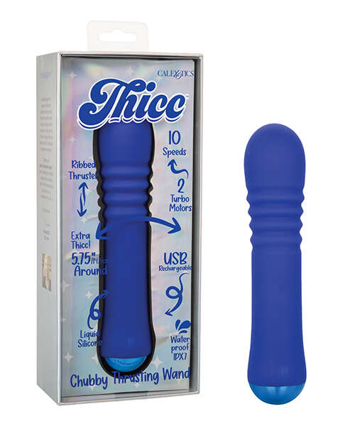 Thicc Chubby Thrusting Wand - Blue