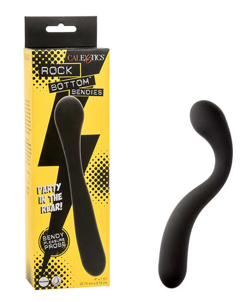 Rock Bottom Bendies Bendy Pleasure Dual Ended Anal Probe - Black
