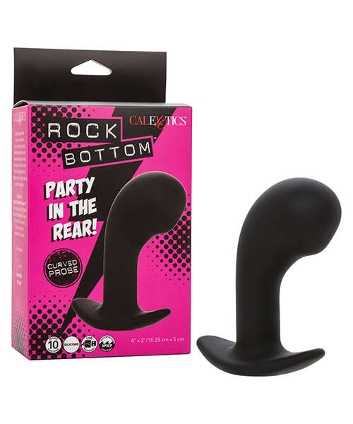 Rock Bottom Curved Prostate Probe - Black