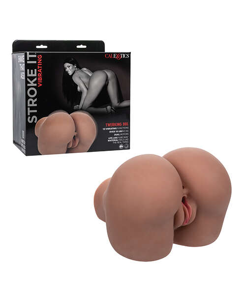 Stroke It Vibrating Twerking BBL - Brown