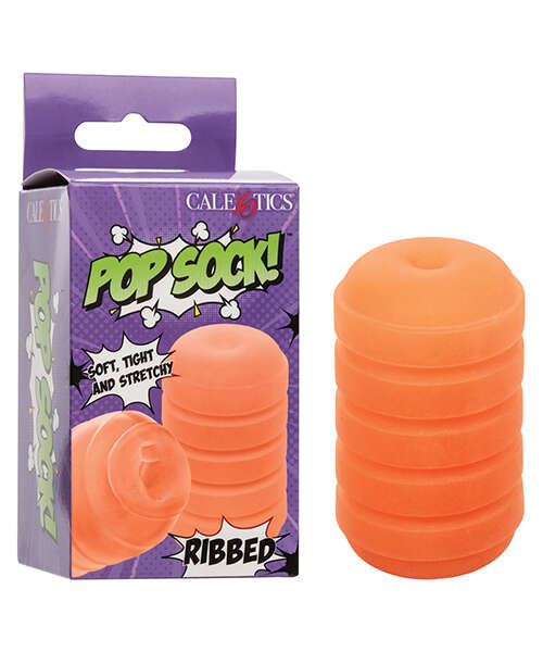 Pop Sock! Ribbed Masturbator - Orange