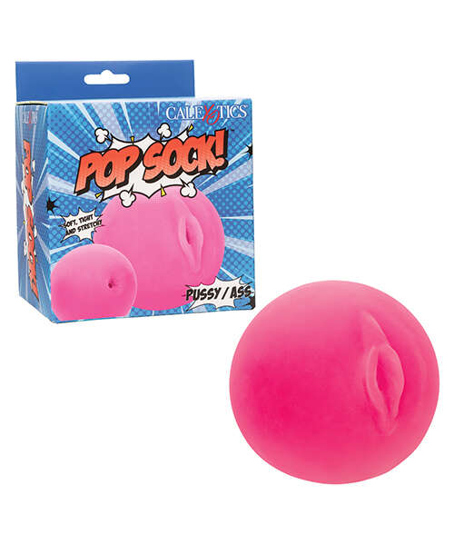 Pop Sock! Pussy & Ass Ball Masturbator - Pink