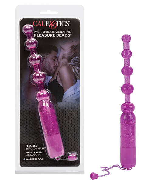 Vibrating Pleasure Beads Waterproof - Purple
