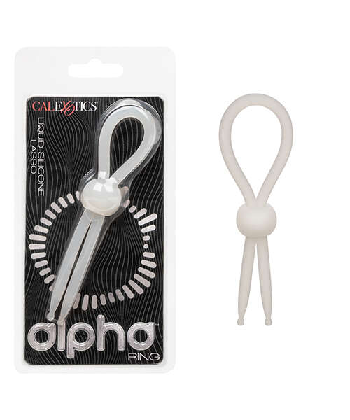 Alpha Liquid Silicone Lasso Cock Ring - Natural