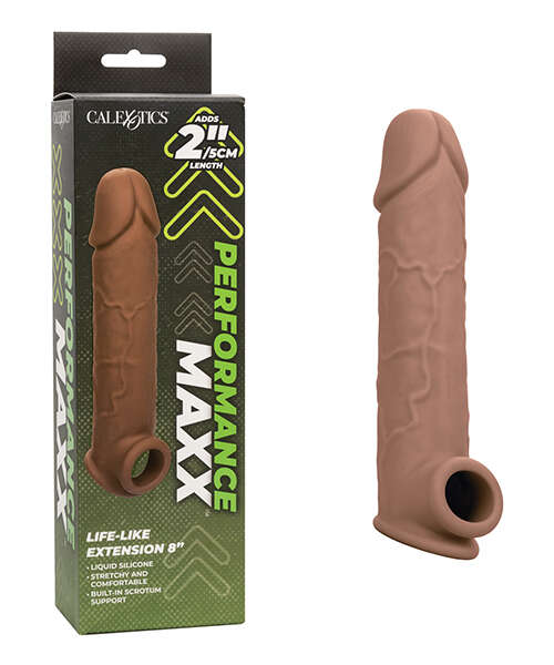Performance Maxx Life-Like 8" Penis Extension - Brown