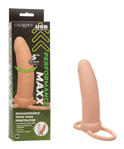 Performance Maxx Rechargeable Thick Dual Penetrator - Ivory