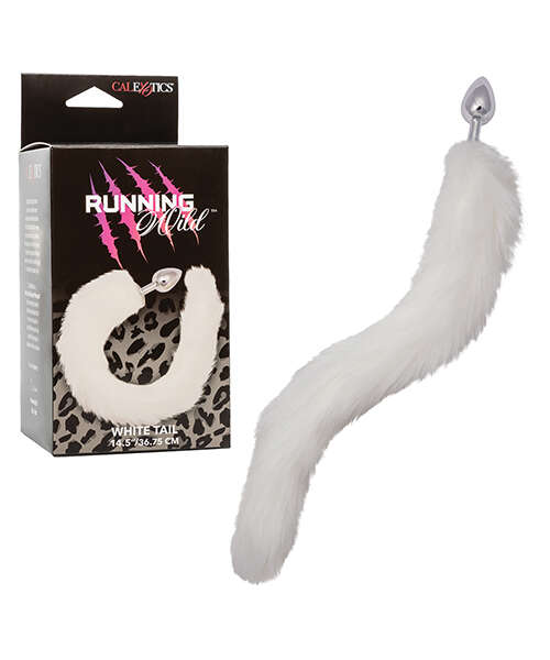 Running Wild White Tail Metallic Anal Probe