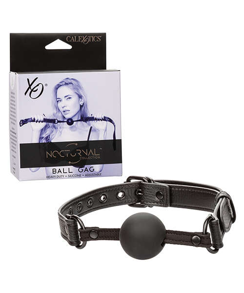 Nocturnal Collection Silicone Ball Gag - Black