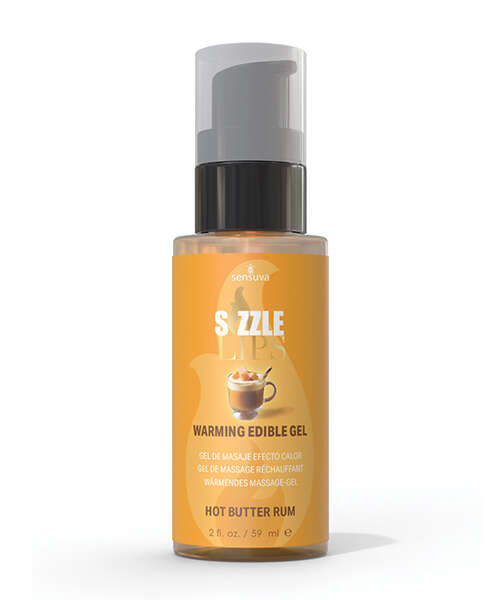 Sizzle Lips Warming Gel - 2 oz Bottle Butter Rum