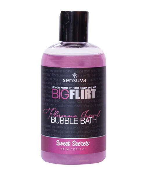 Sensuva Big Flirt Pheromone Bubble Bath - 8 oz Sweet Secrets