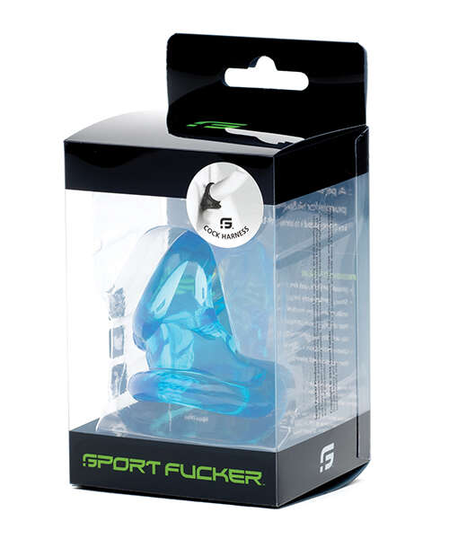 Sport Fucker Cock Harness - Ice Blue