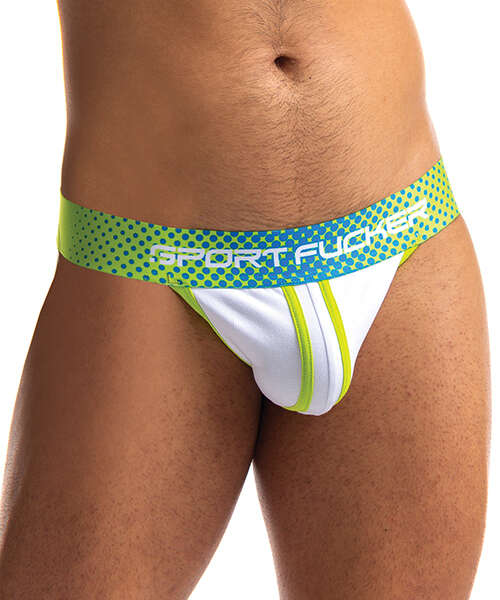 Sport Fucker Jersey Jock - XL Green/White