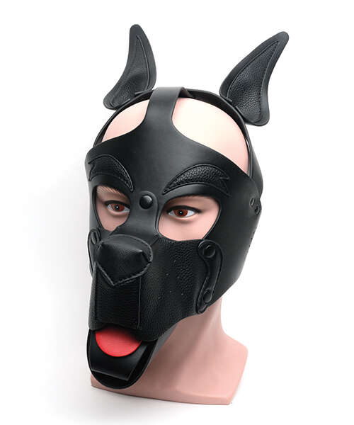 665 Playful Pup Hood - O/S Black