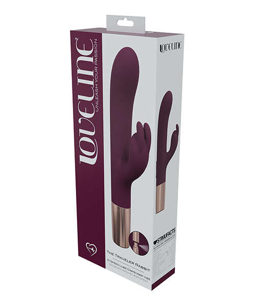Shots Loveline Traveler Rabbit Vibrator - Burgundy
