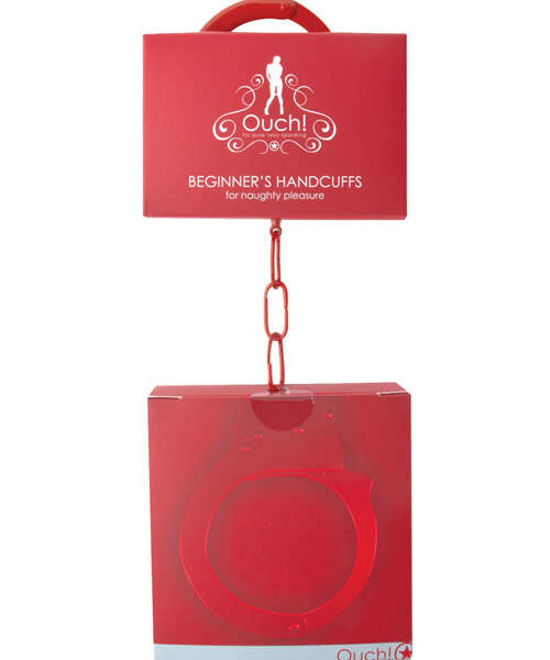 Shots Ouch Beginner's Handcuffs - Red