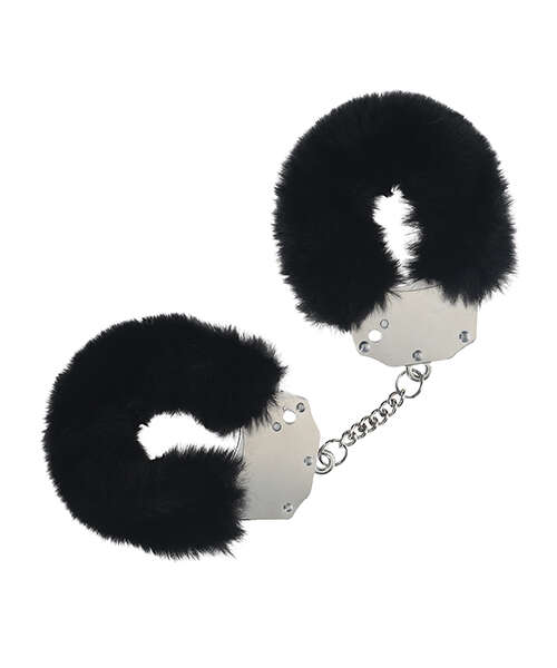 Shots Ouch! Heavy-duty Fluffy Handcuffs - Black