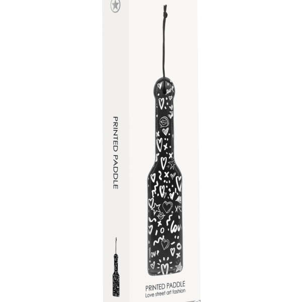 Shots Ouch Love Street Art Fashion Printed Paddle - Black