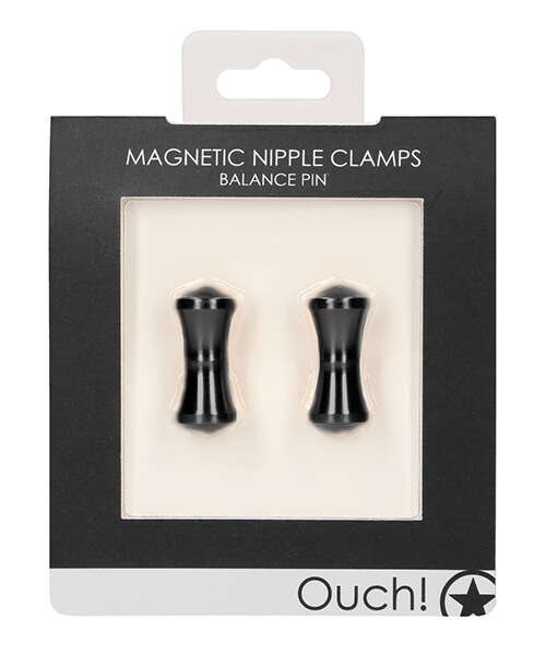 Shots Ouch Balance Pin Magnetic Nipple Clamps - Black