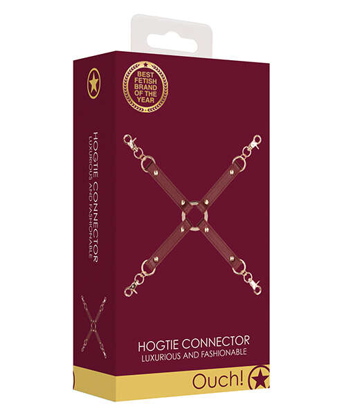 Shots Ouch Halo Hogtie Connector - Burgundy